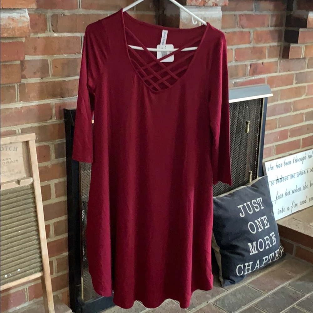 Maroon Zenana Premium Dress